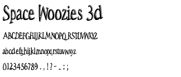 Space Woozies 3D font